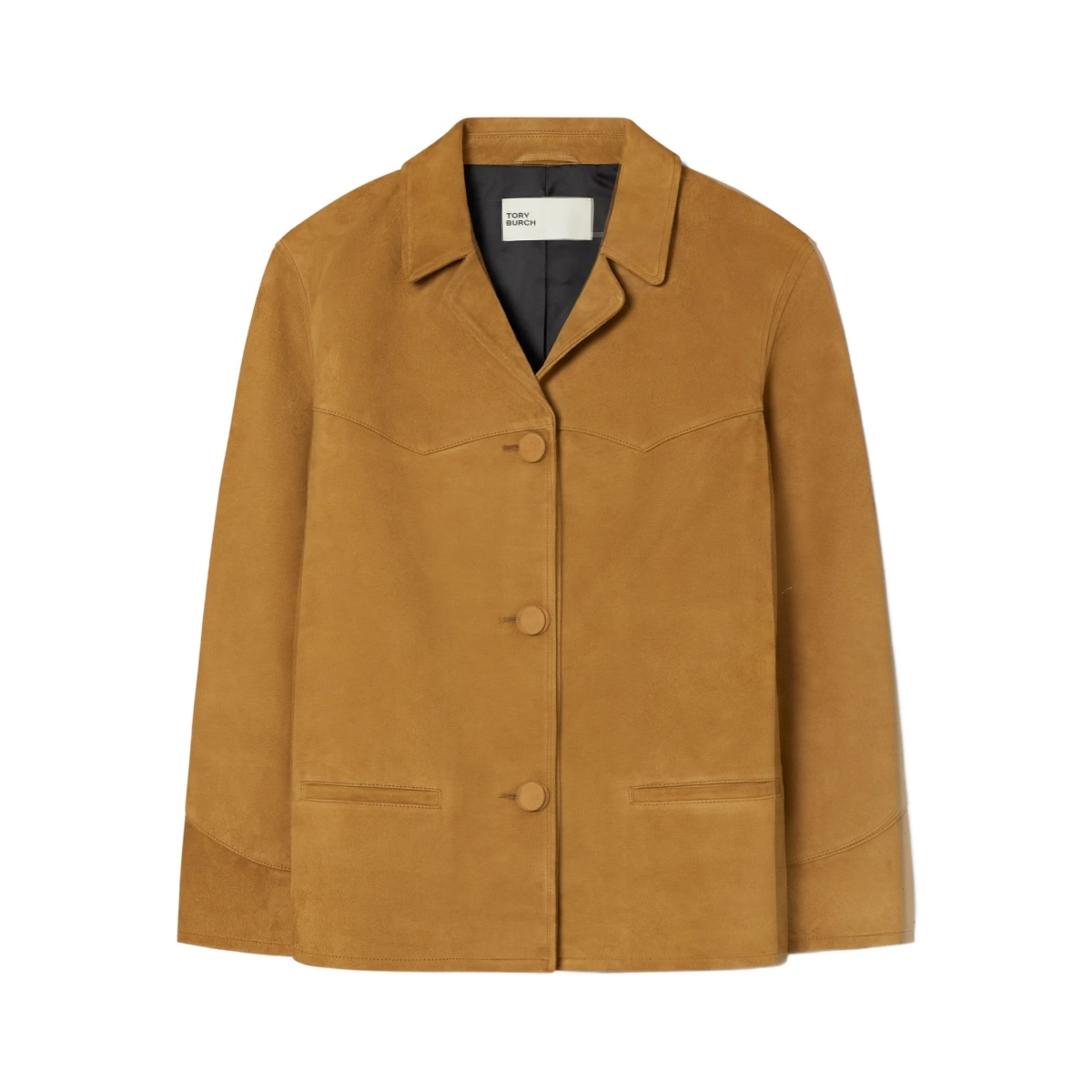 single-breasted suede blazer