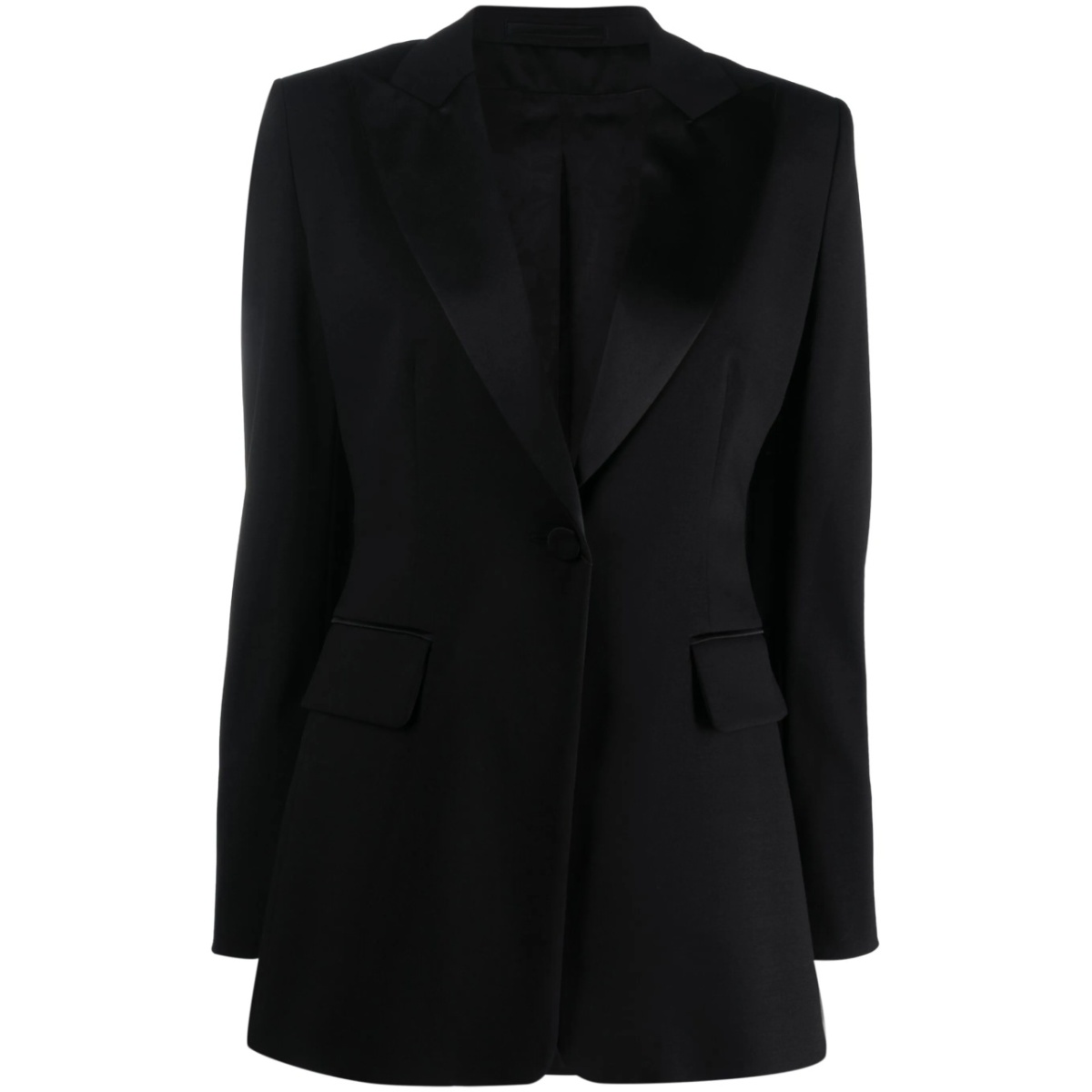 single-breasted wool-blend blazer