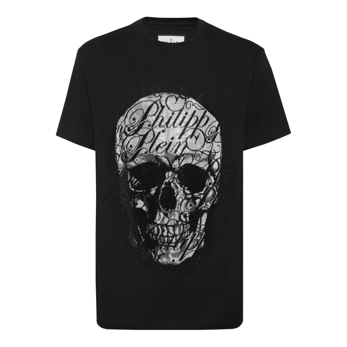 Skull Coursive-embellished T-shirt