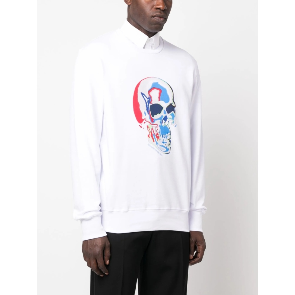 skull-print cotton sweatshirt - Img 3