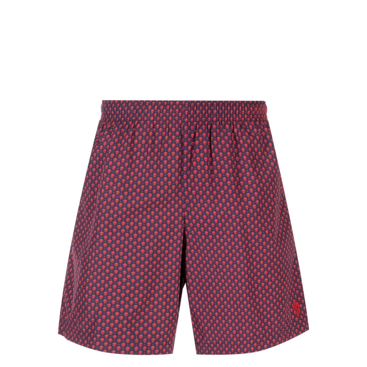 skull-print swim shorts