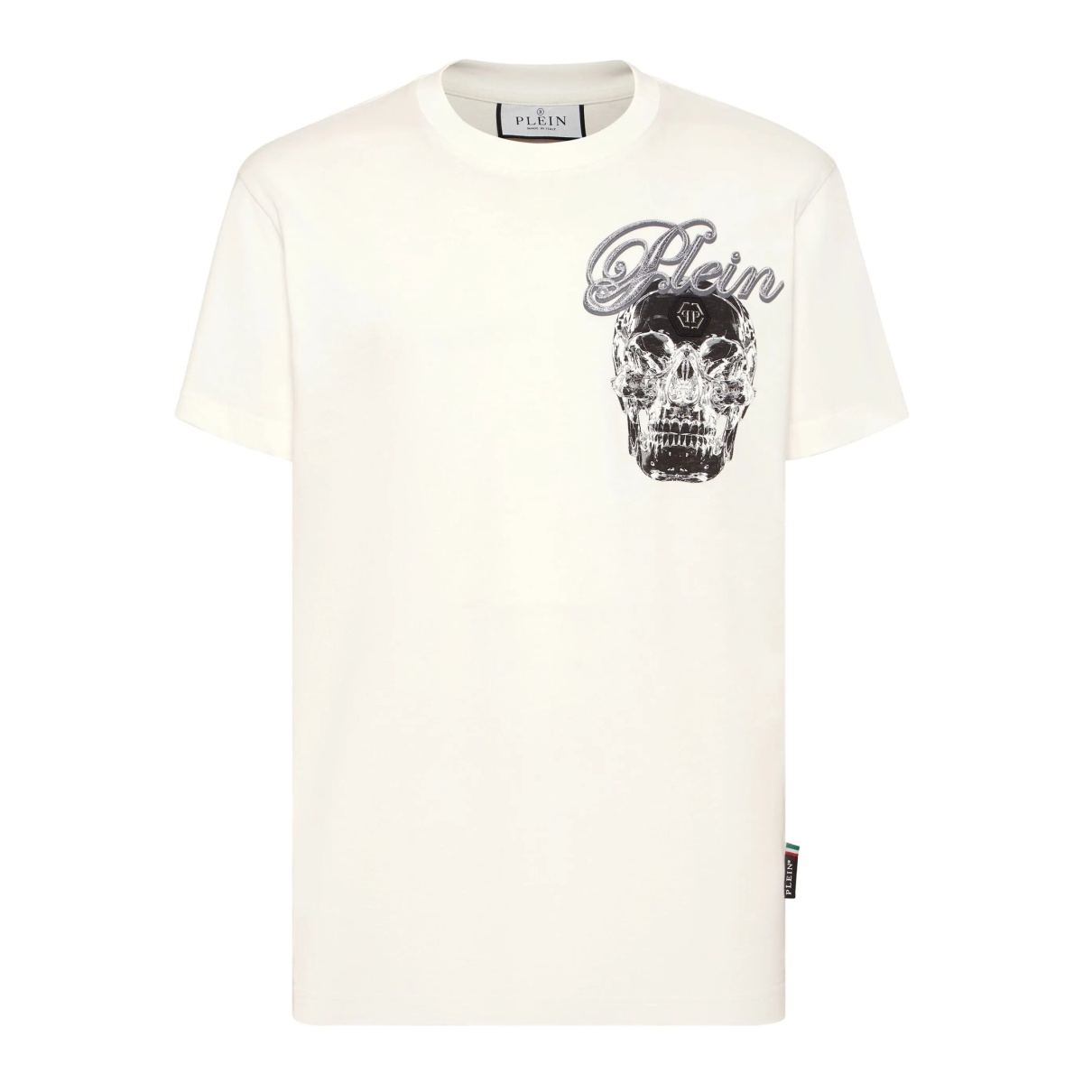 skull-print T-shirt