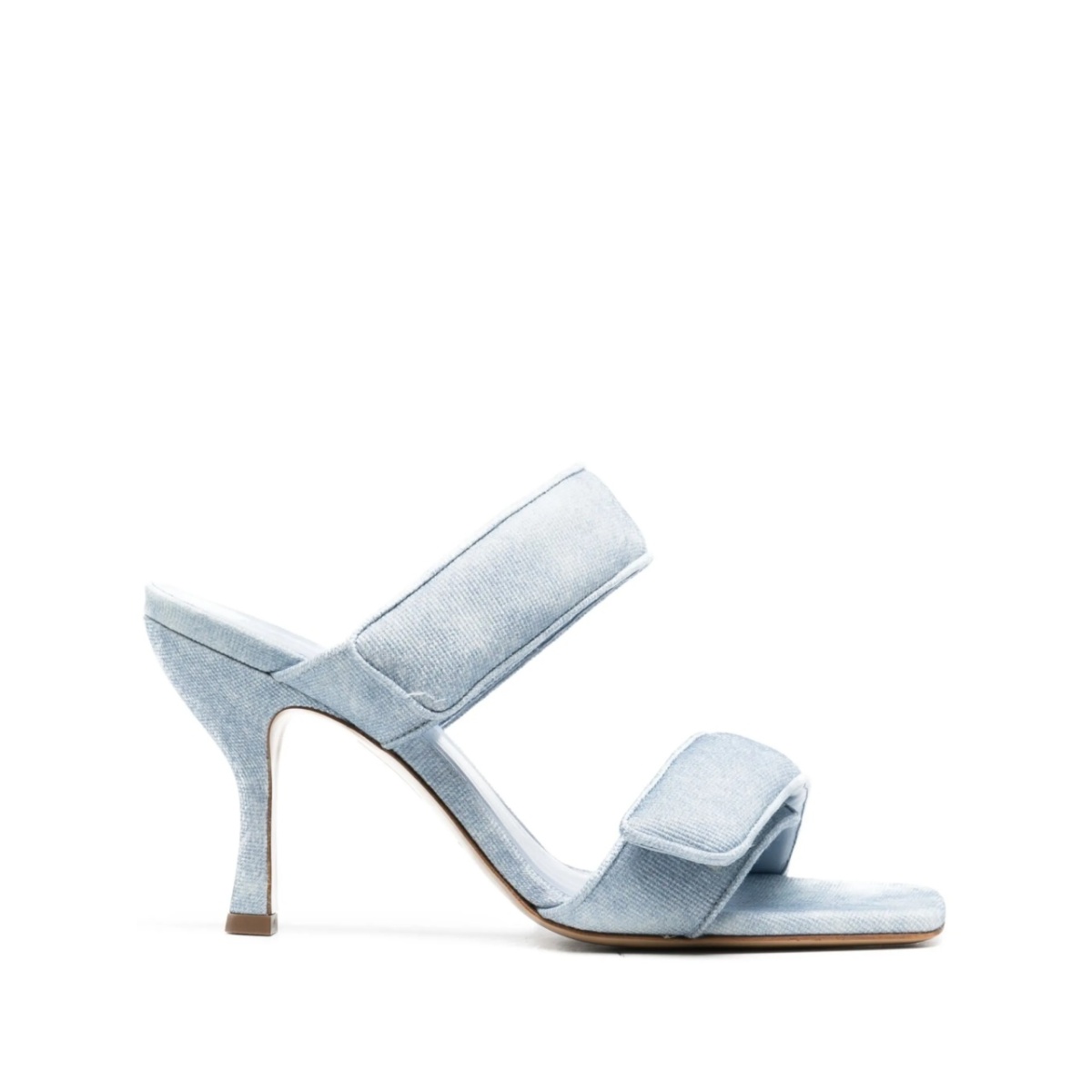 slip-on touch-strap mules