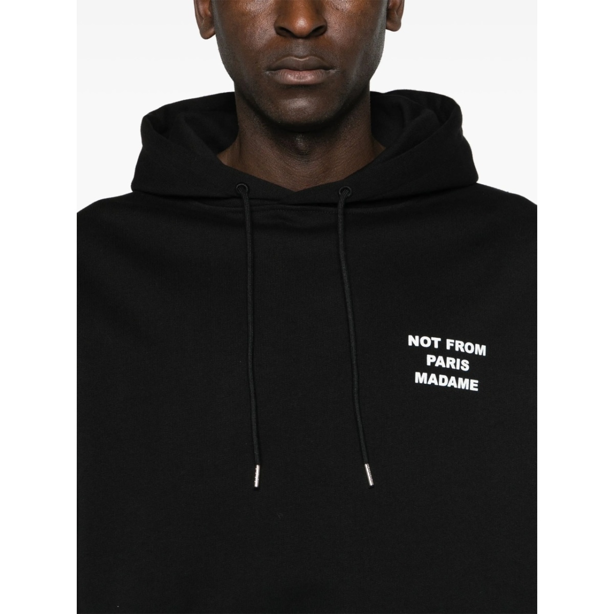 slogan-print cotton hoodie - Img 5