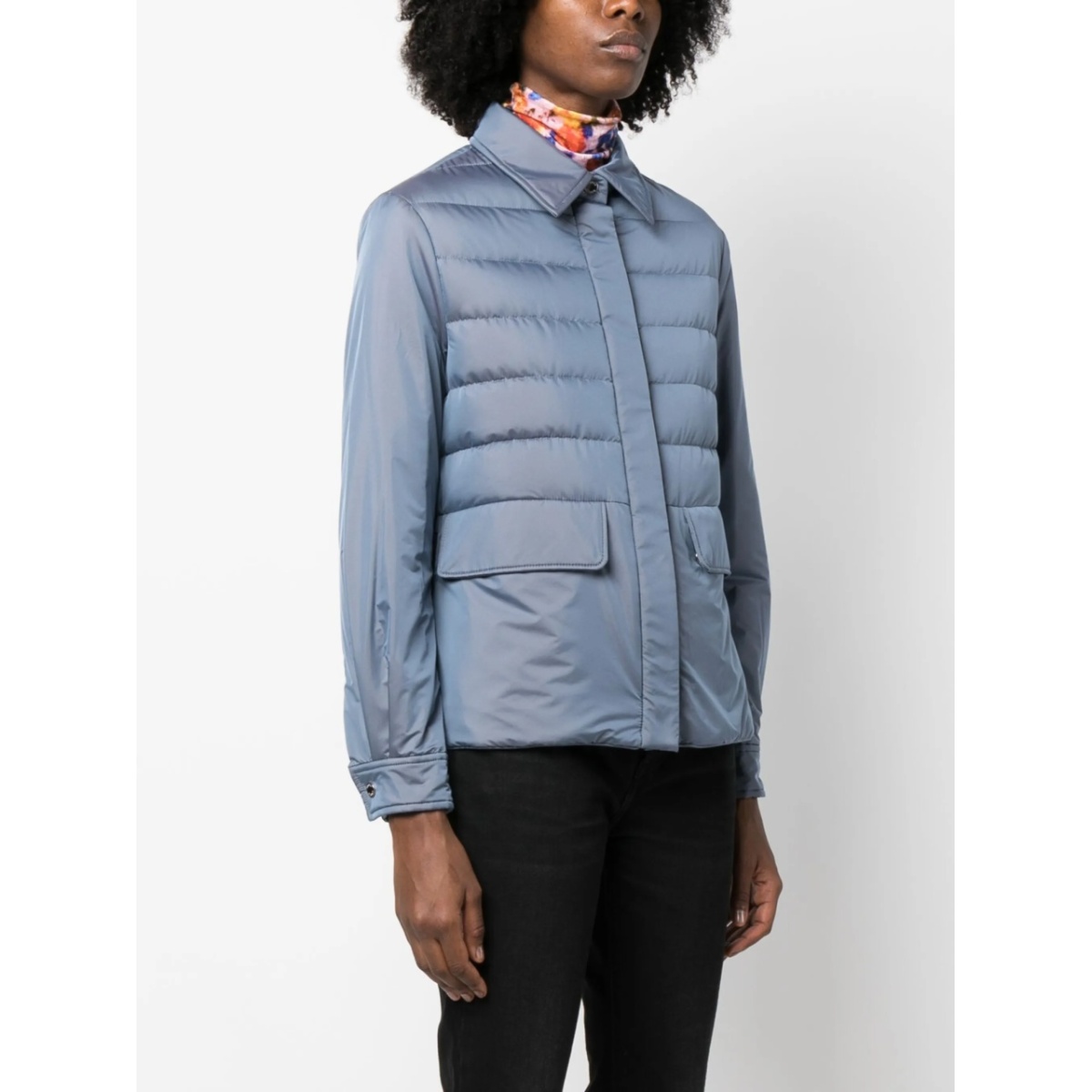 spread-collar quilted puffer jacket - Img 3