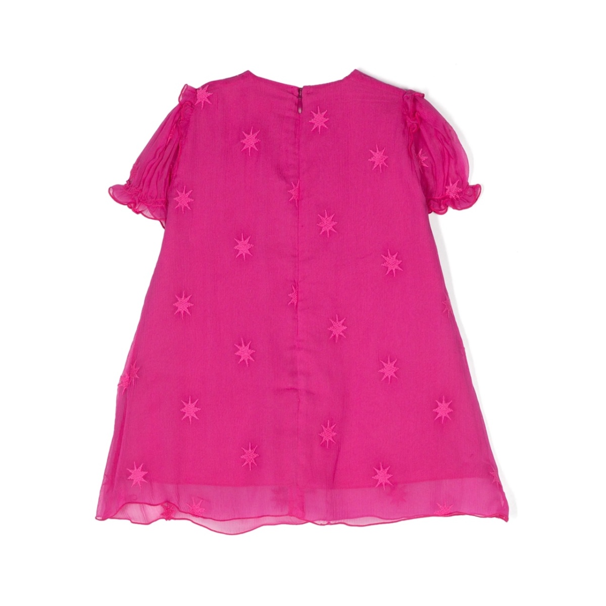 star-embroidered silk dress - Img 2