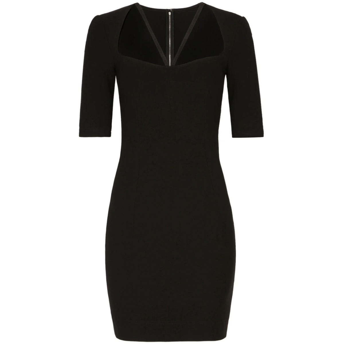 strappy half-length sleeves minidress