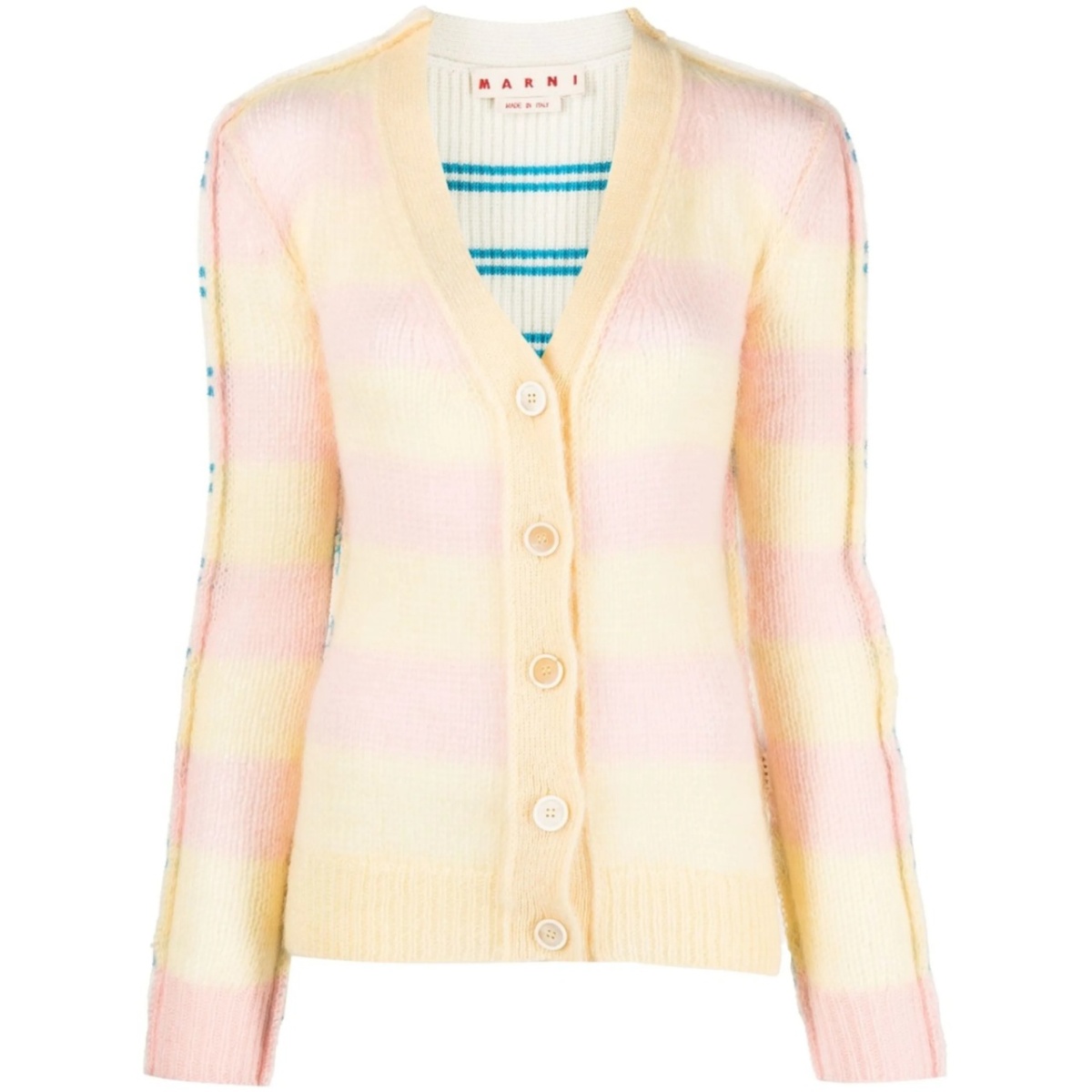stripe-pattern cardigan