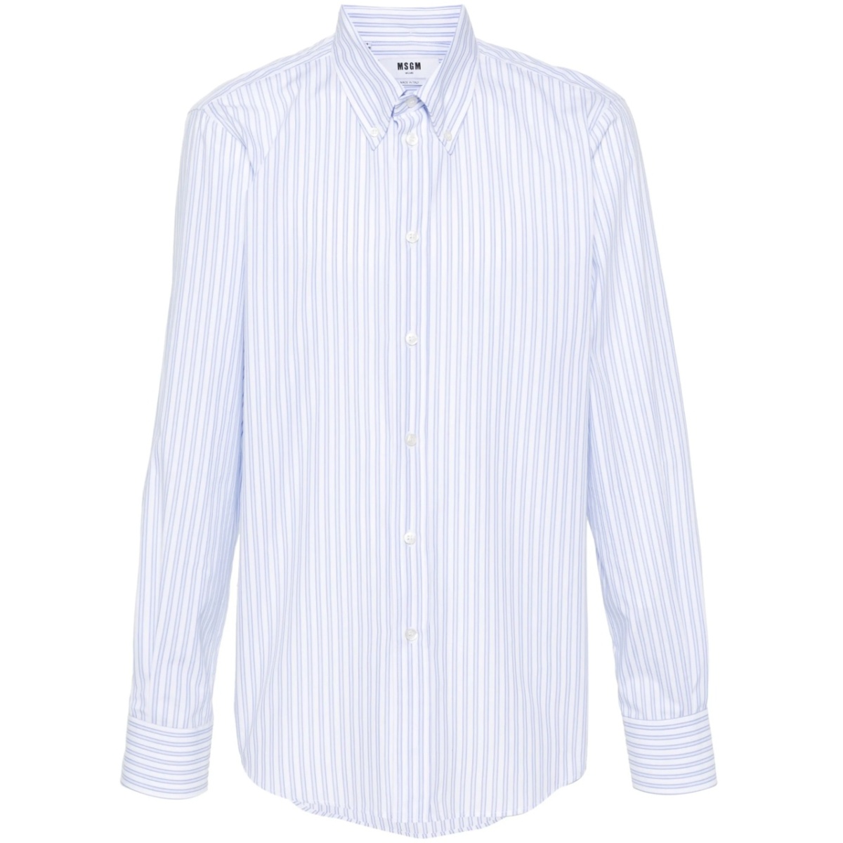 stripe-pattern cotton shirt