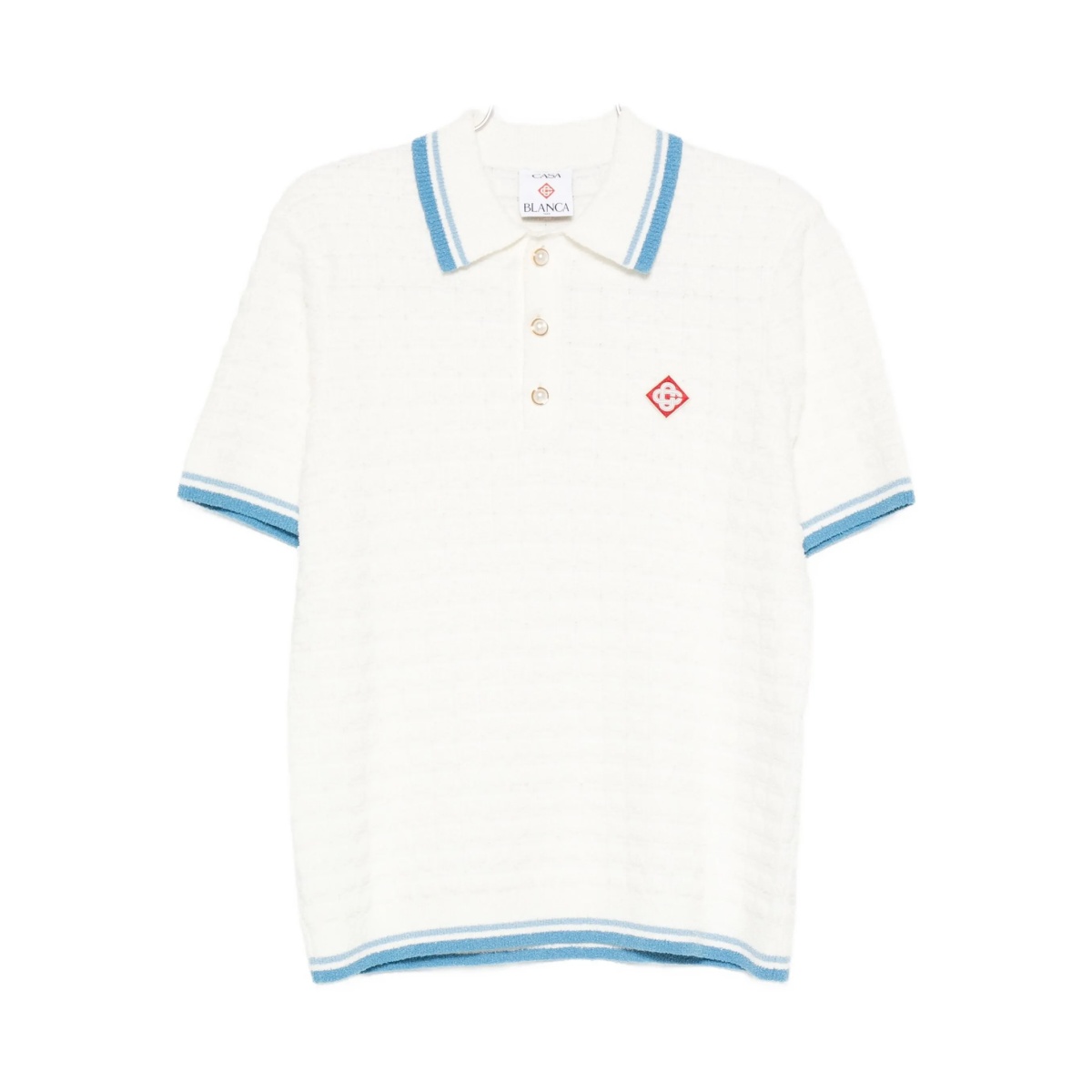 stripe-trim polo shirt