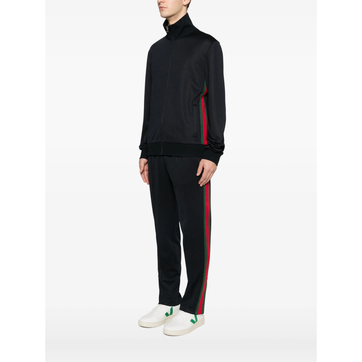 stripe zip-fastening sweatshirt - Img 3