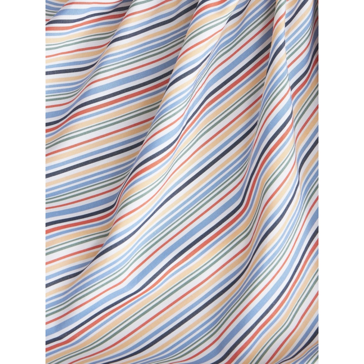 striped gathered cotton blouse - Img 5