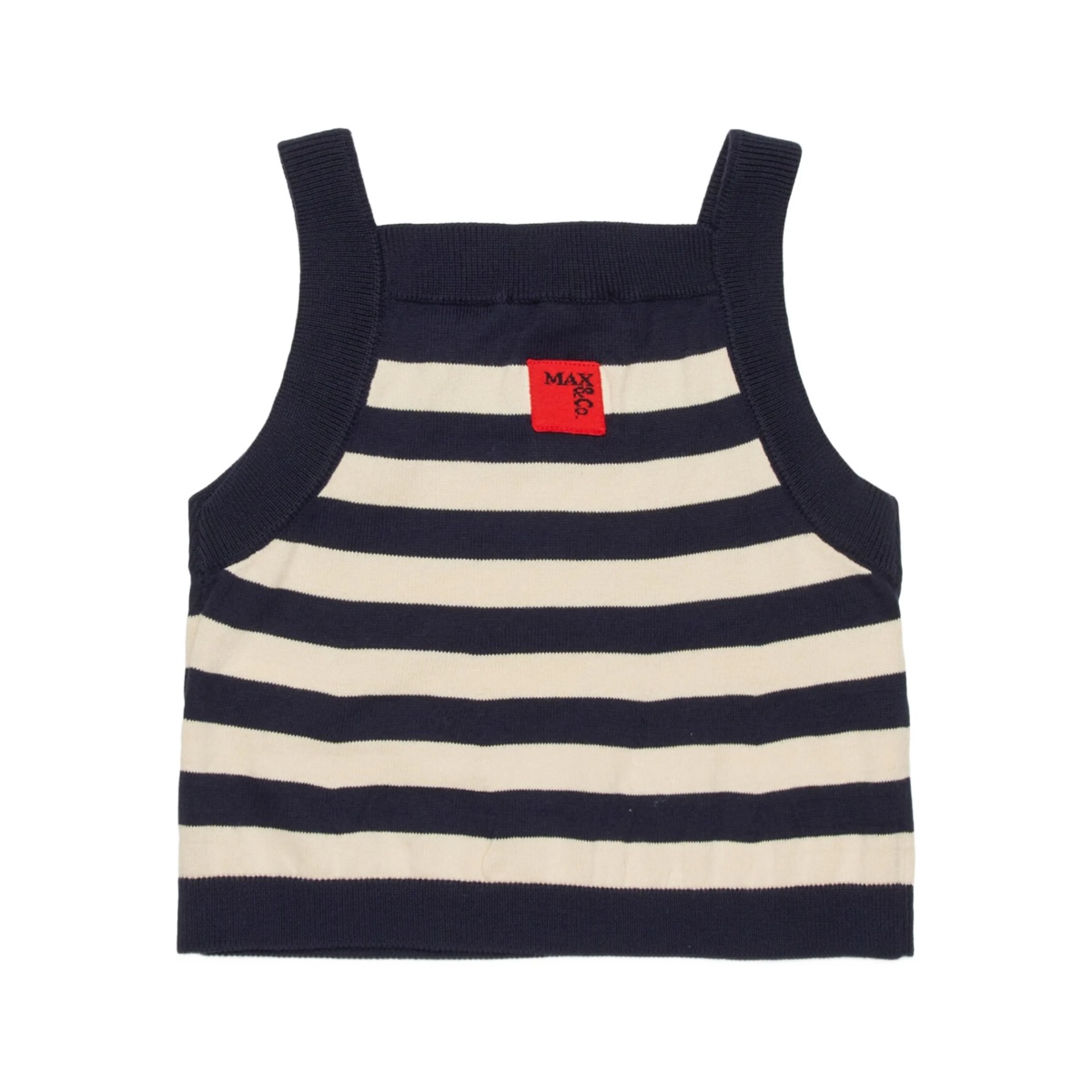 striped logo-detail knitted top - Img 2