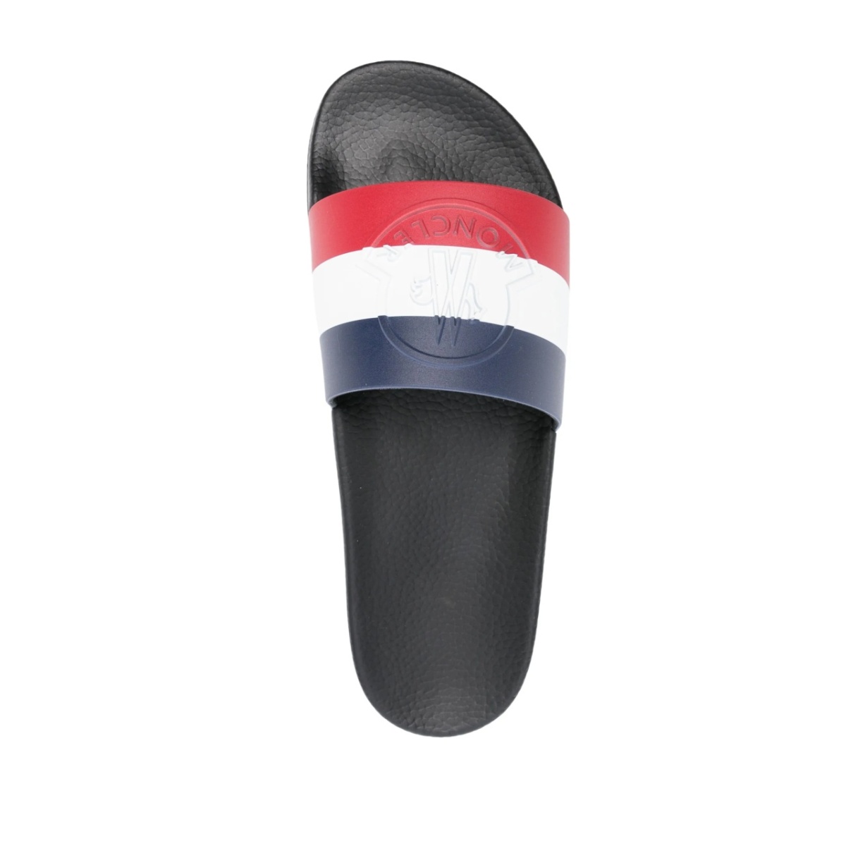striped logo-embossed slides - Img 4