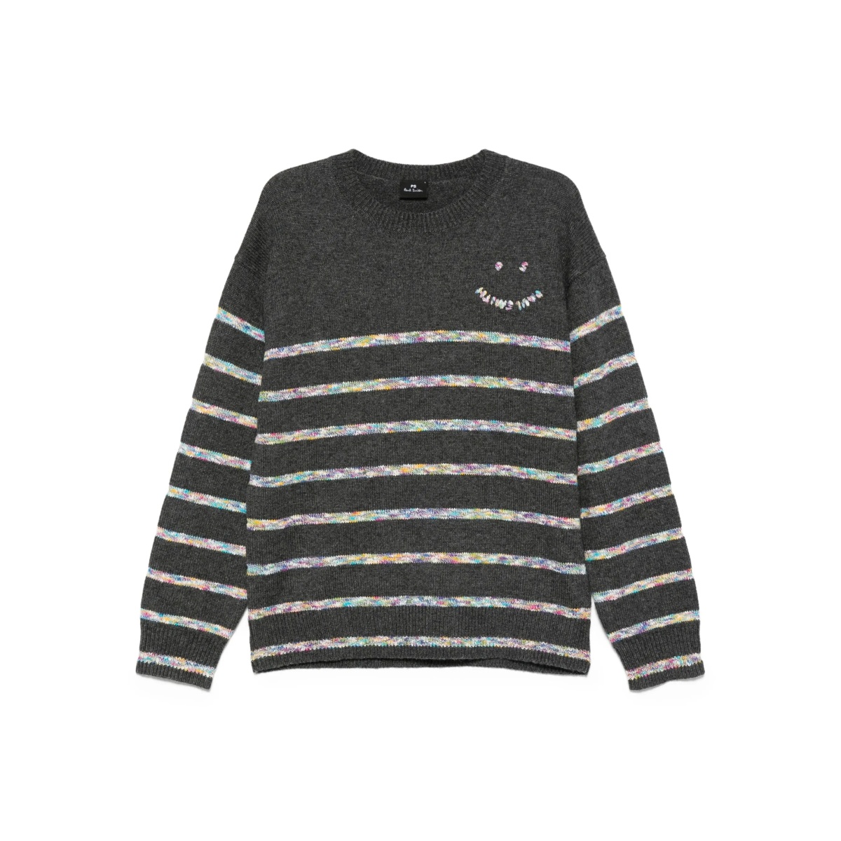 striped smiley-face sweater