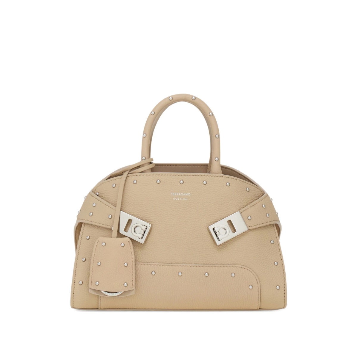 stud-embellished tote bag