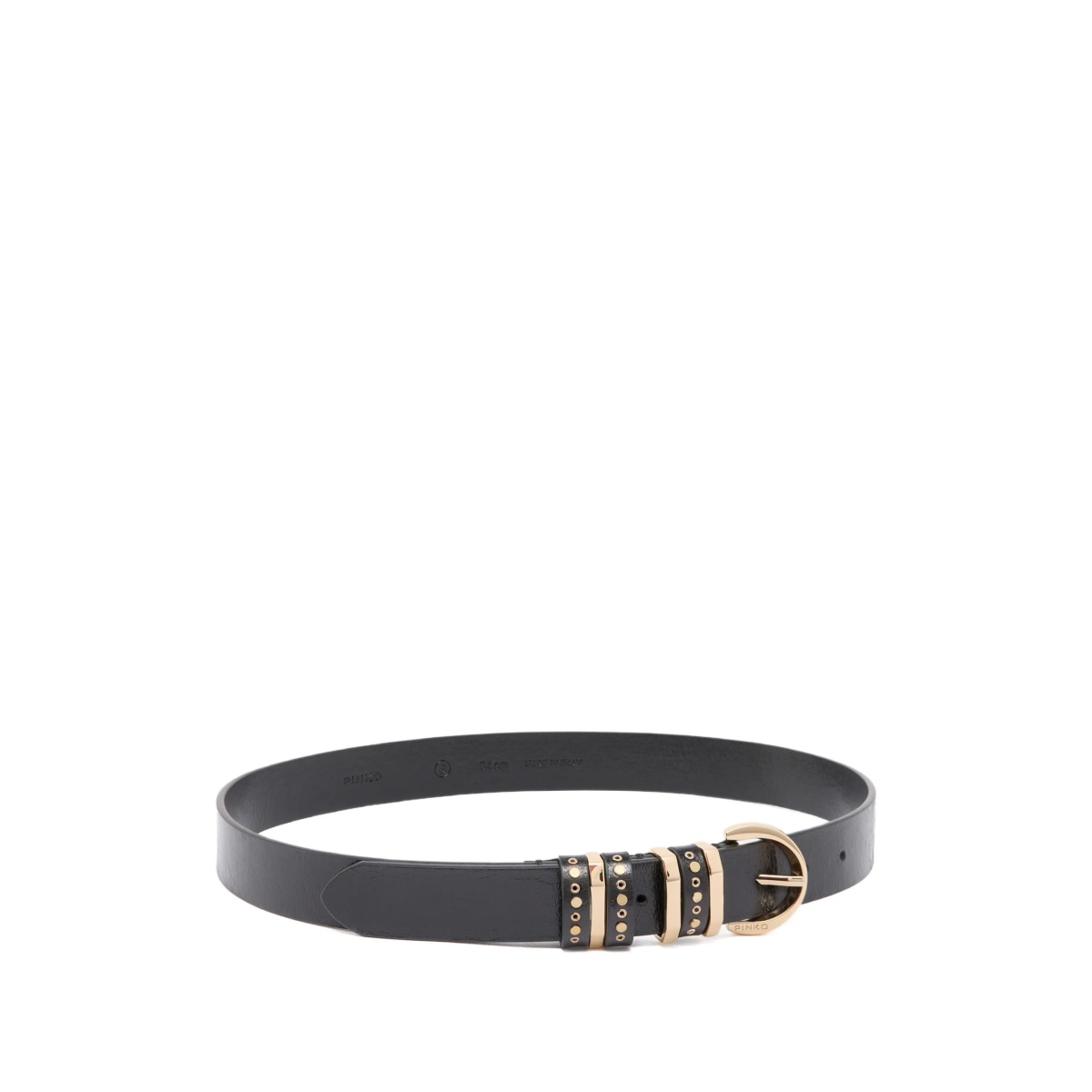 studded buckle leather belt - Img 2