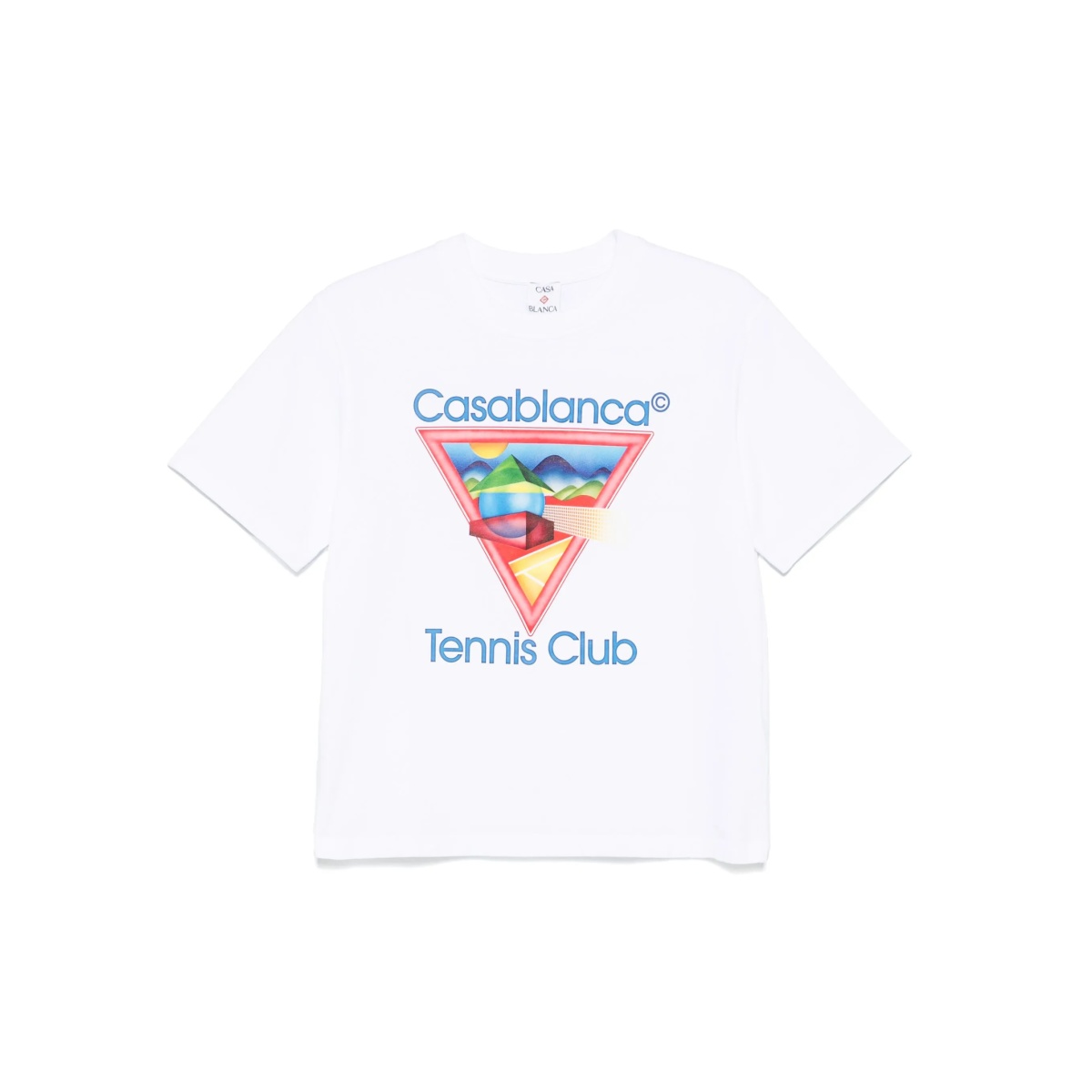 Tennis Club Icon triangle-print T-shirt