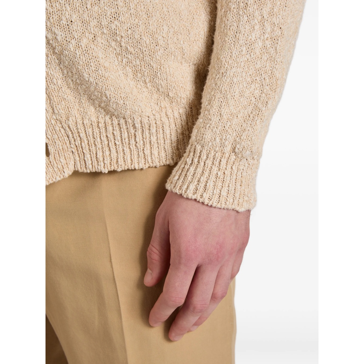 textured cotton cardigan - Img 5