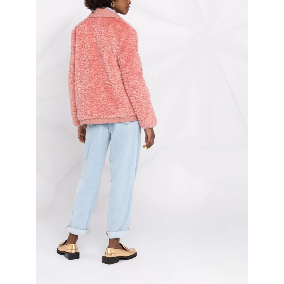 textured double-breasted blazer - Img 4
