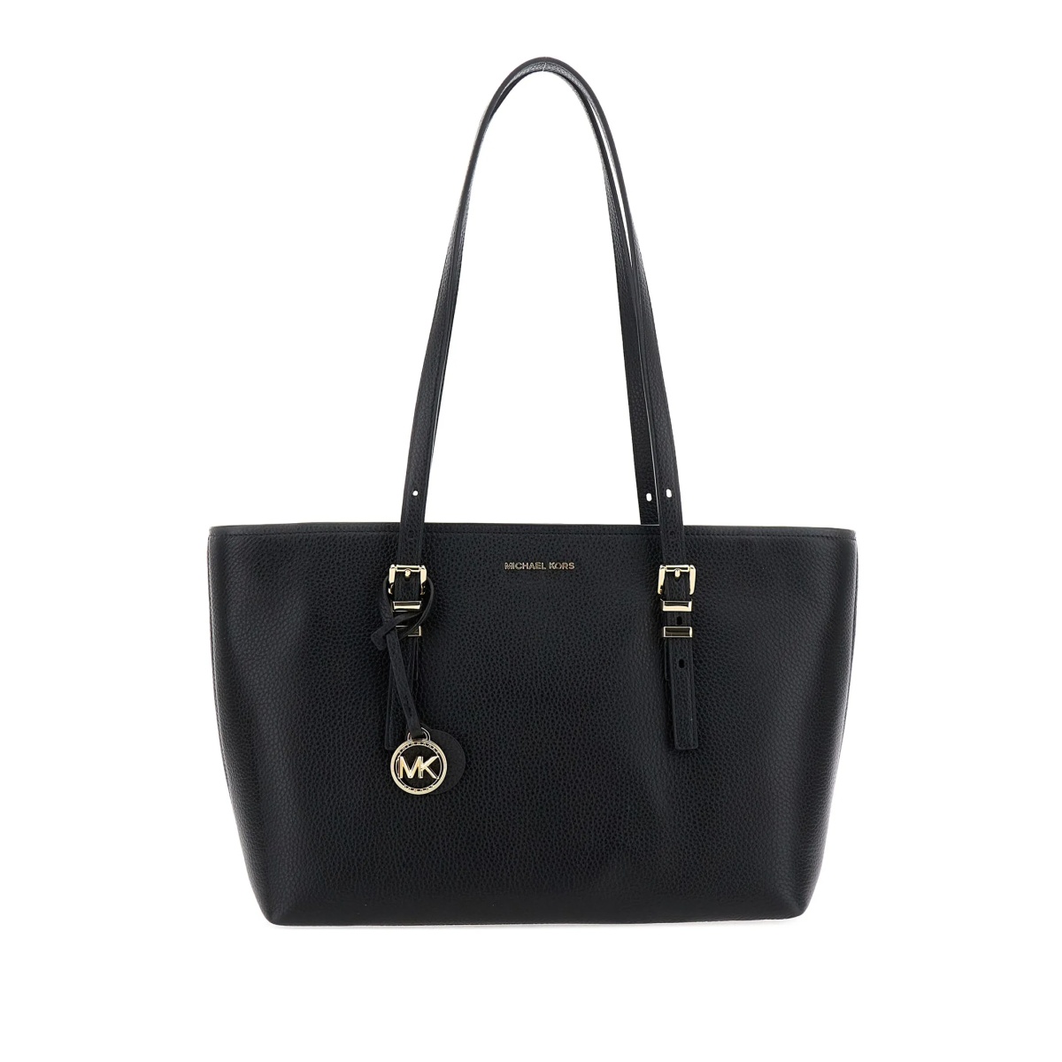 textured leather tote bag