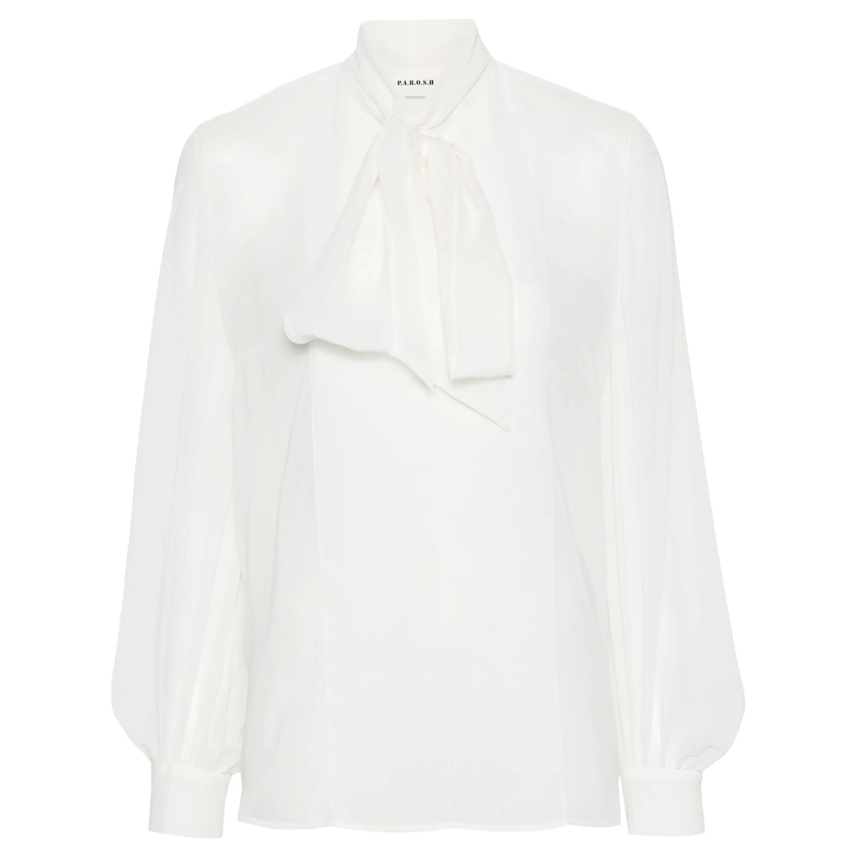 tied-neck blouse