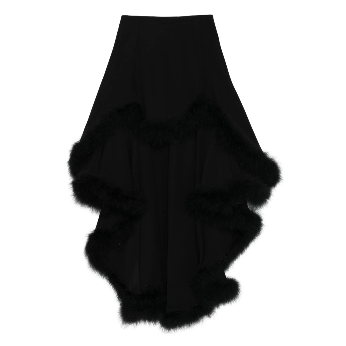 trimmed asymmetric skirt