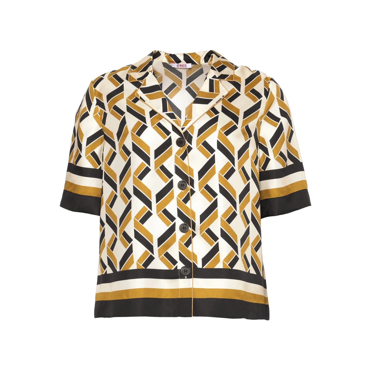 Tube geometric-print short-sleeve shirt