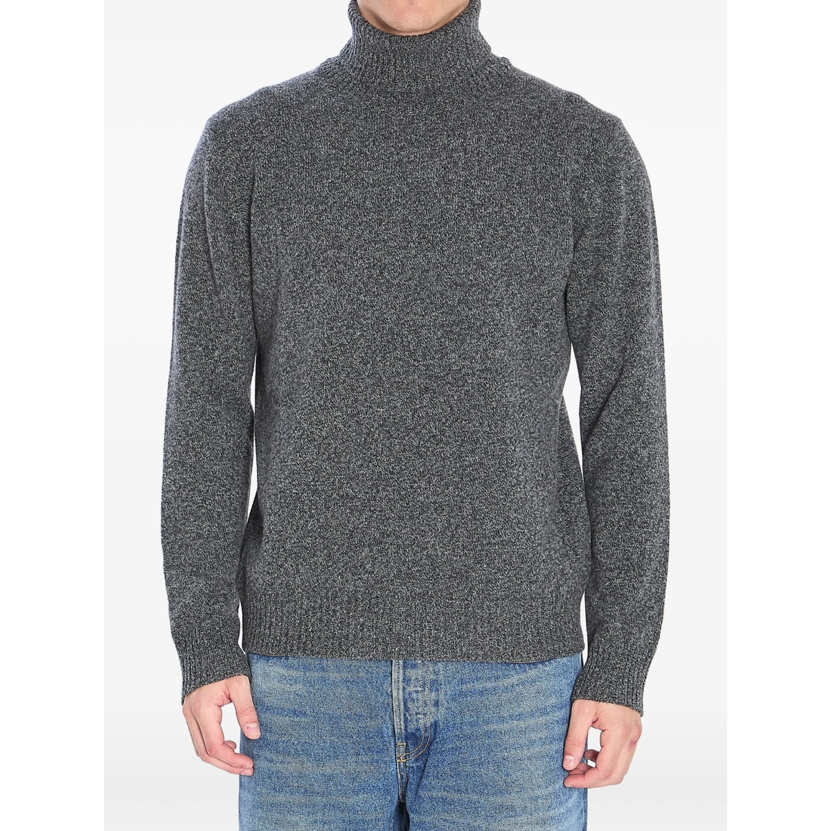 turtleneck ribbed sweater