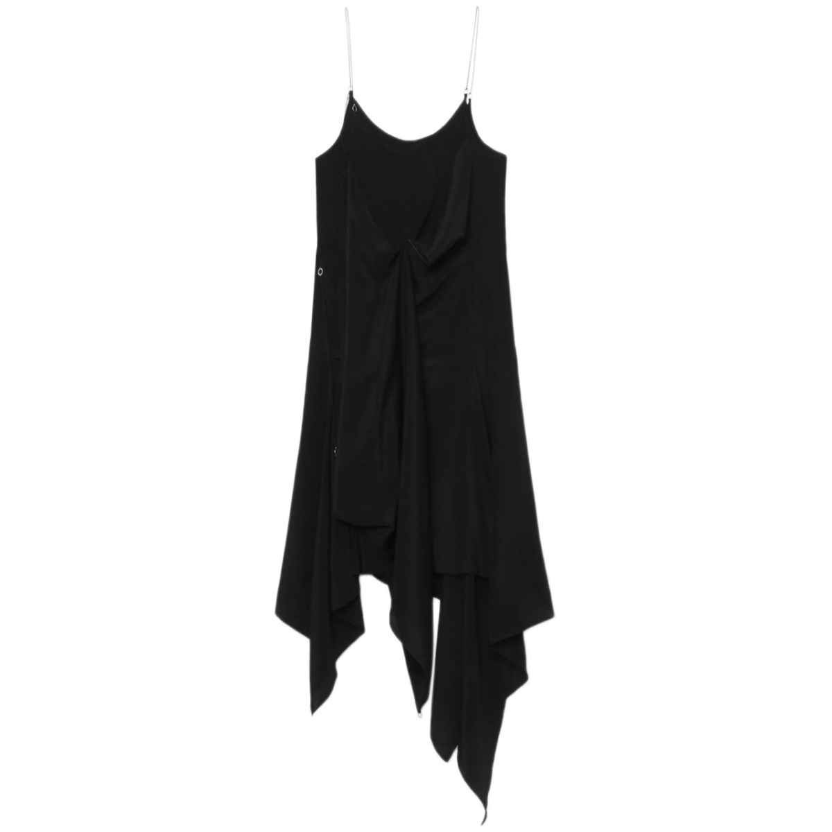 twist-detail asymmetric minidress