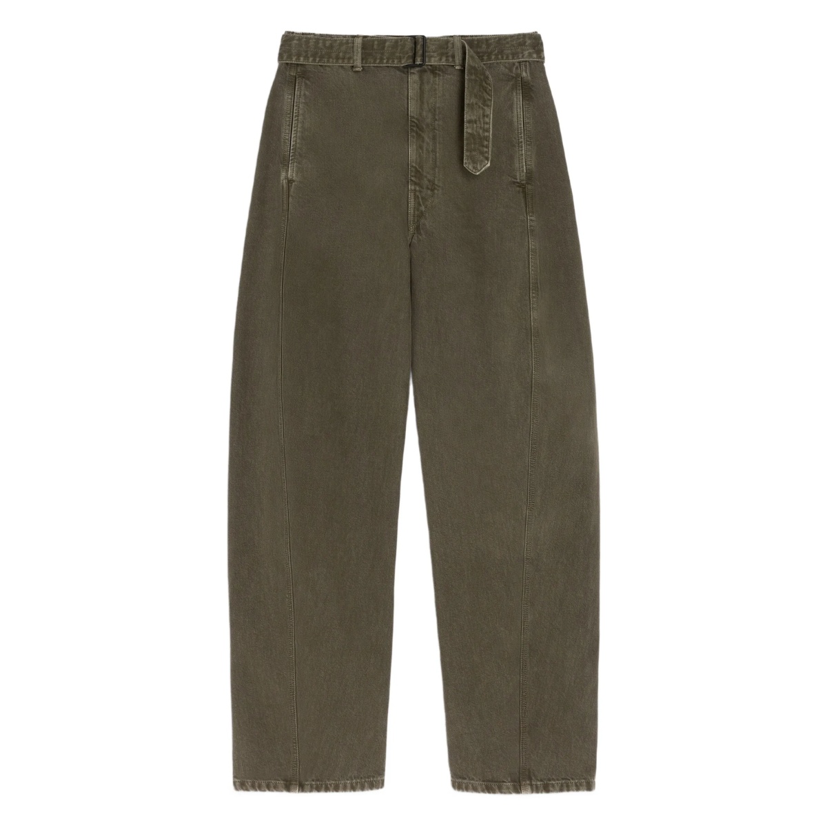 twisted belted trousers