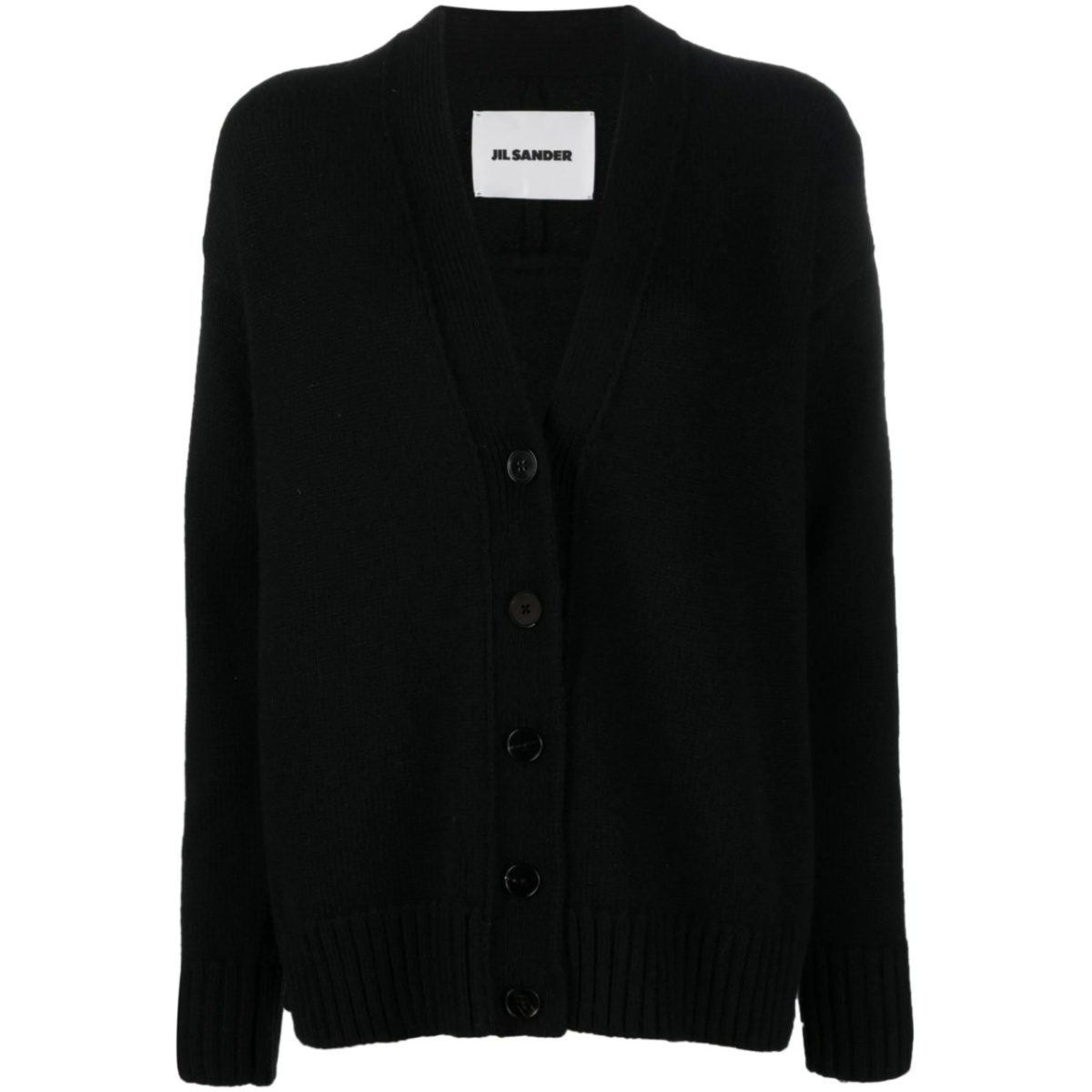 V-neck button-fastening cardigan