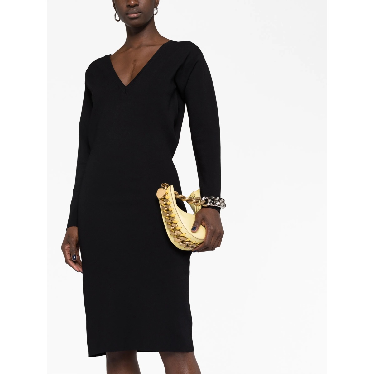 V-neck knitted midi dress - Img 5