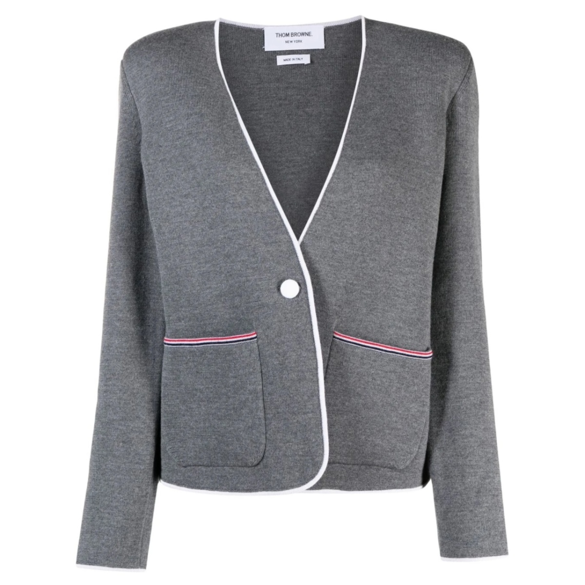 V-neck merino wool cardigan
