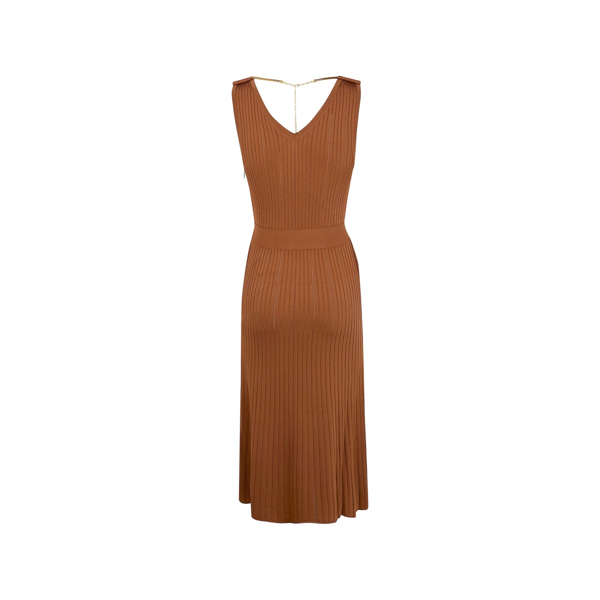 V-neck ribbed dress - Img 2