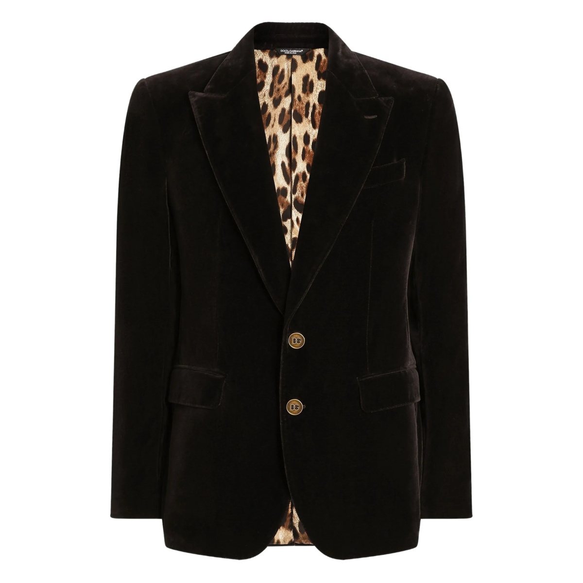 velvet gold-button blazer