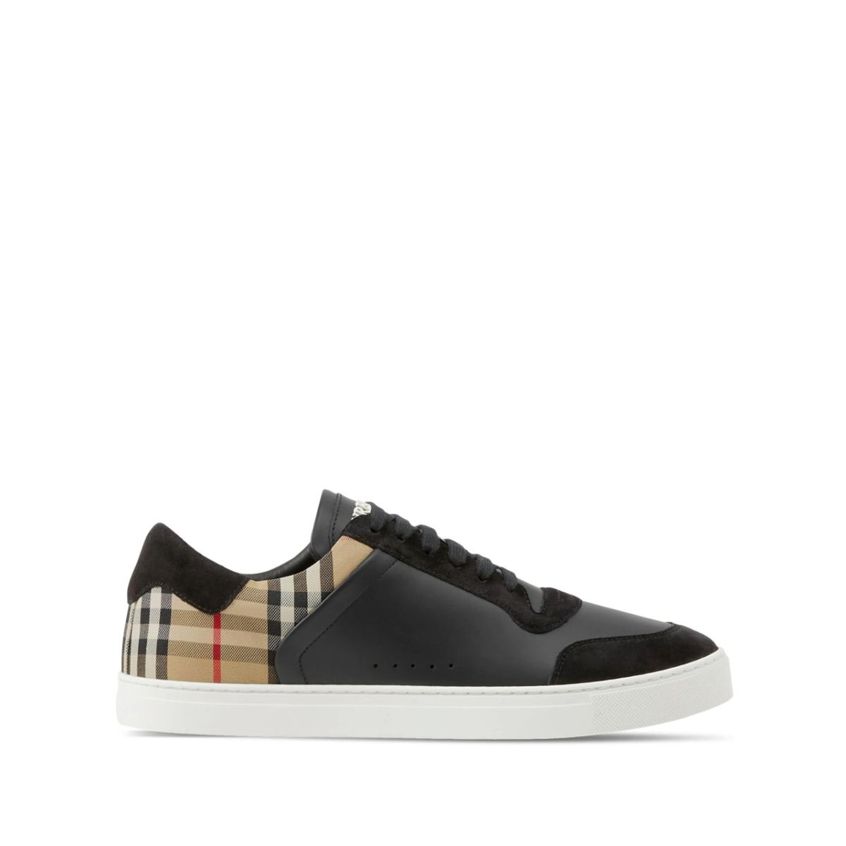 Vintage check-print sneakers