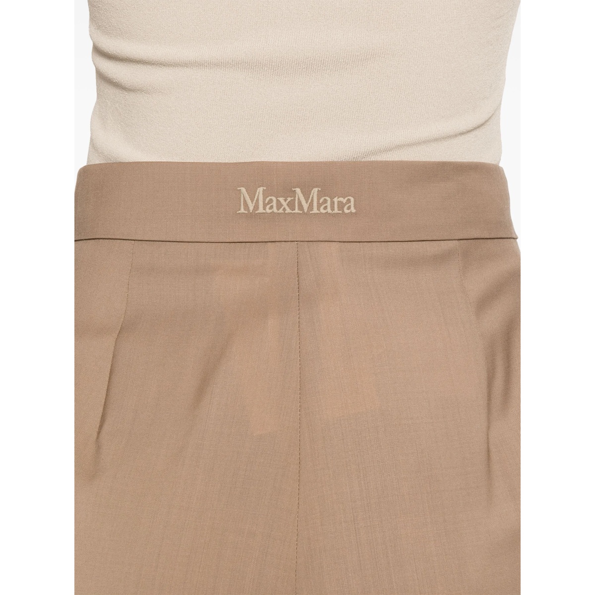 virgin wool high-waisted trousers - Img 5