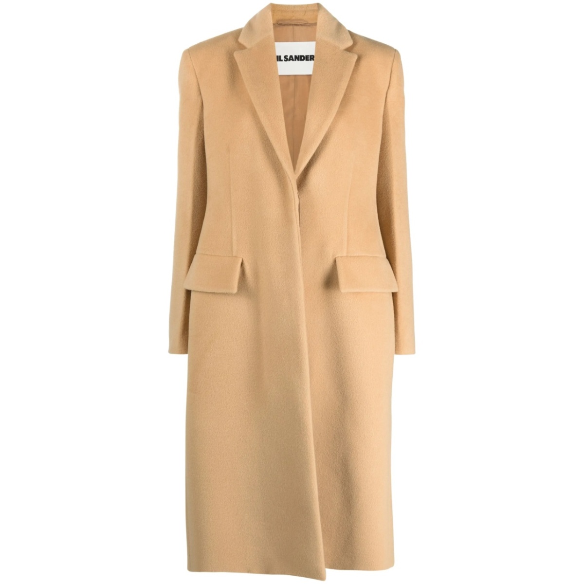 virgin-wool single-breasted coat