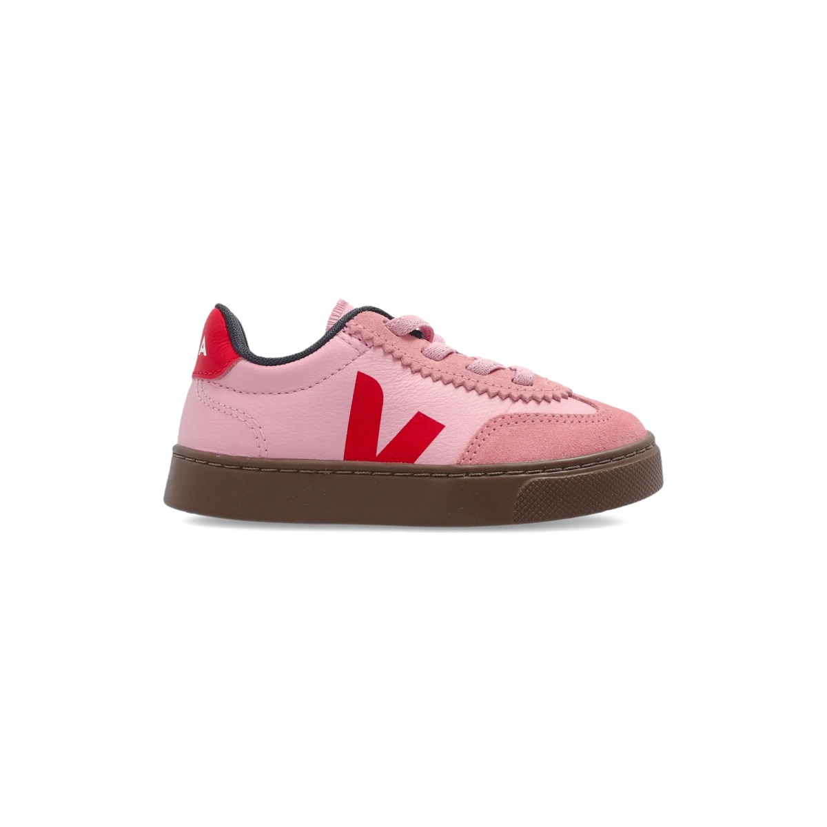 Volley leather V-logo sneakers - Img 2