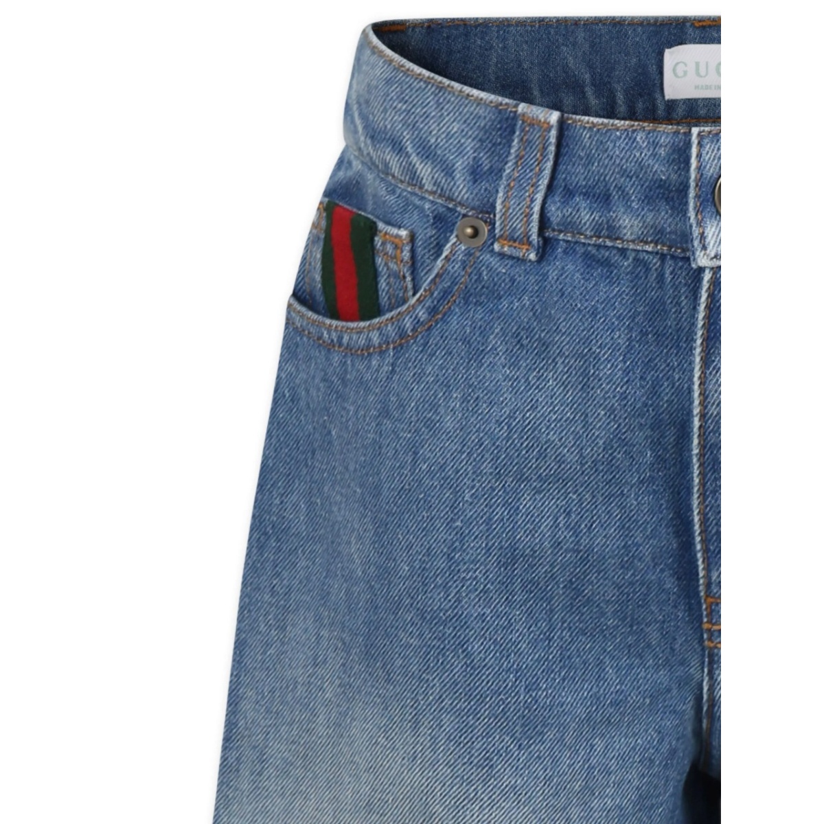 Web-stripe denim shorts - Img 3