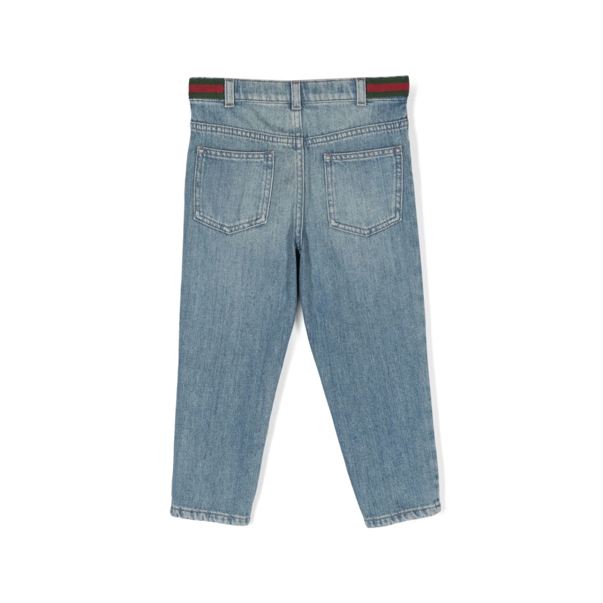 Web-stripe straight-leg jeans - Img 2