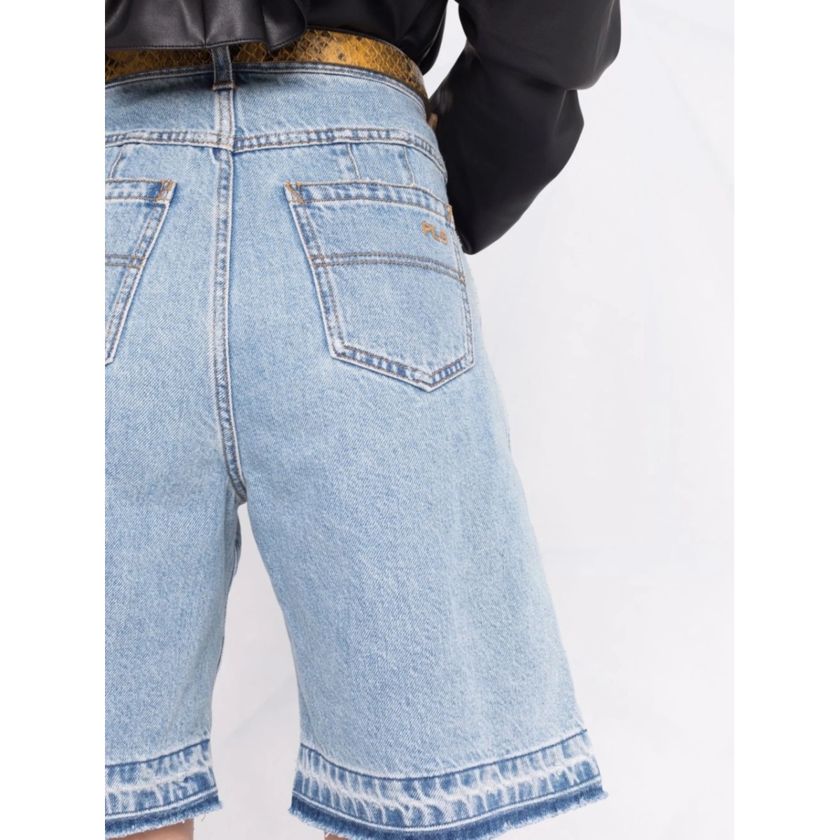 wide-leg denim shorts - Img 3
