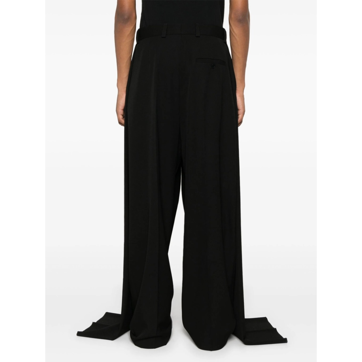 wool wide-leg tailored trousers - Img 5