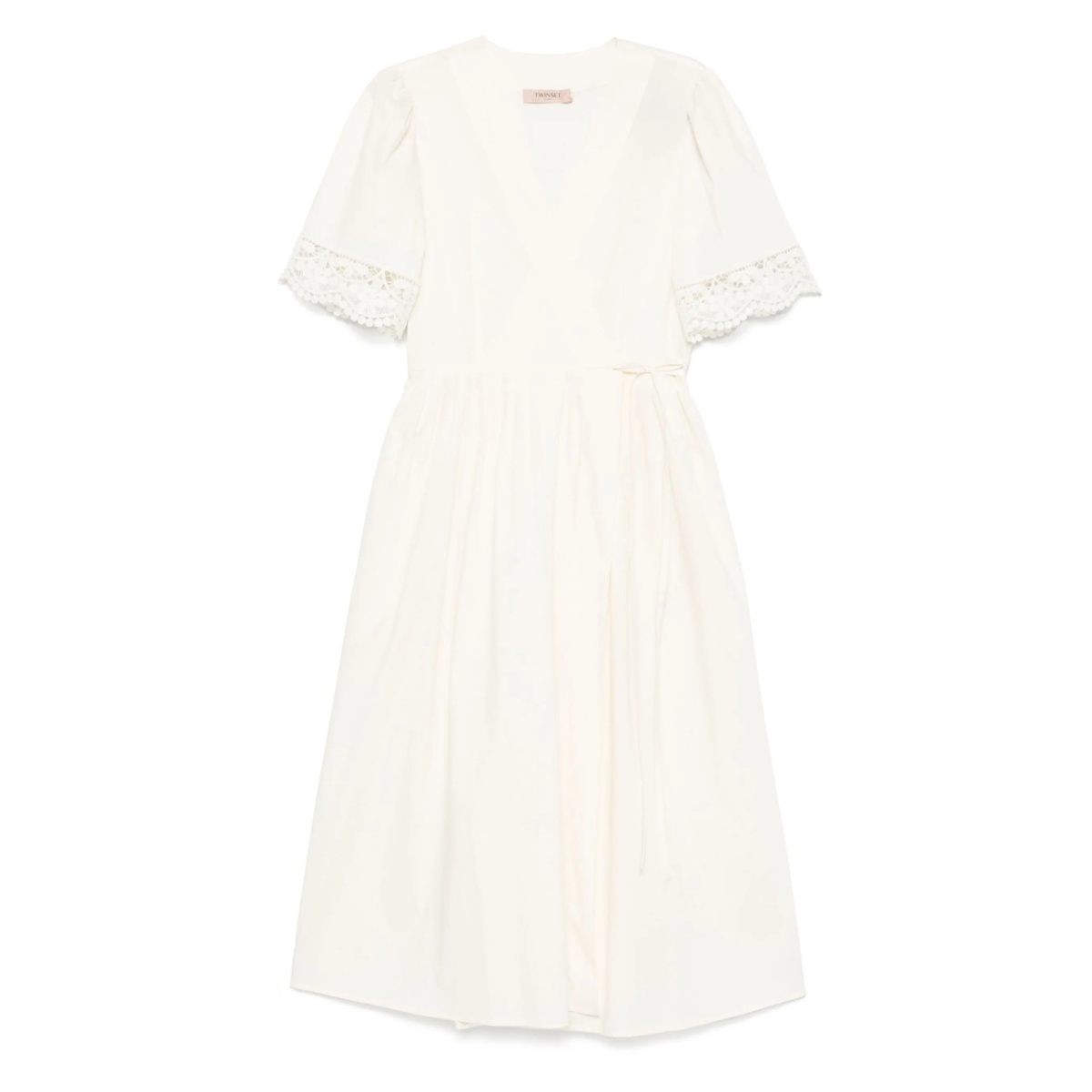 wrap-design midi dress