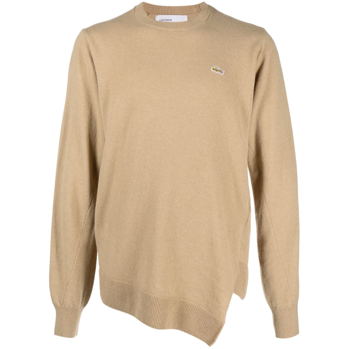 x Lacoste asymmetric wool sweater