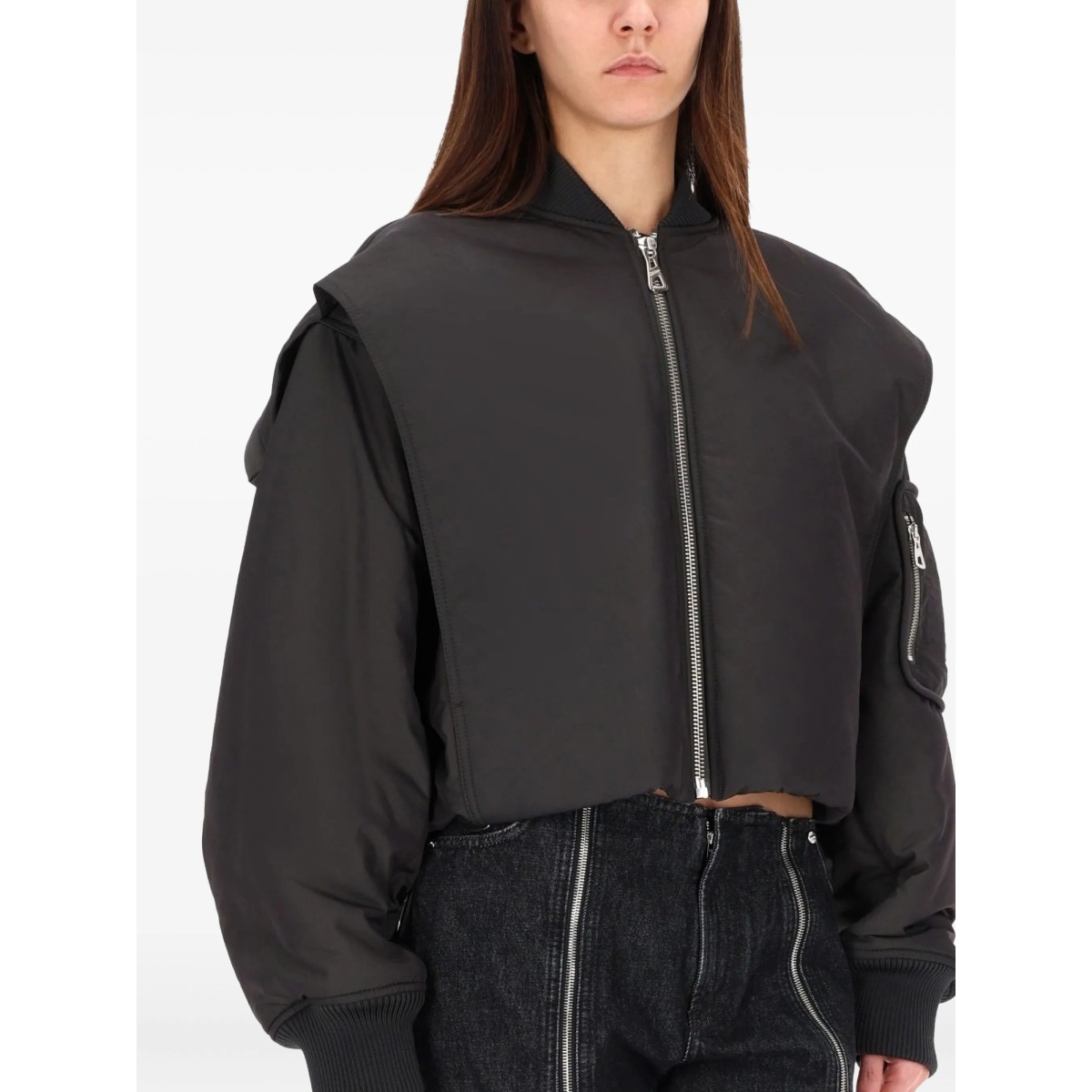 zip-fastening bomber jacket - Img 3