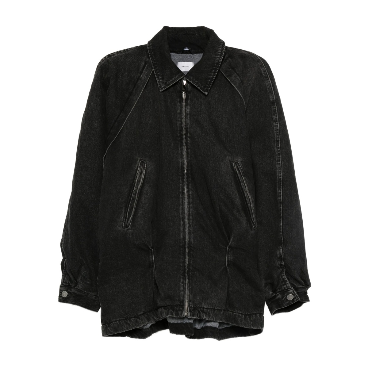zip-front denim jacket