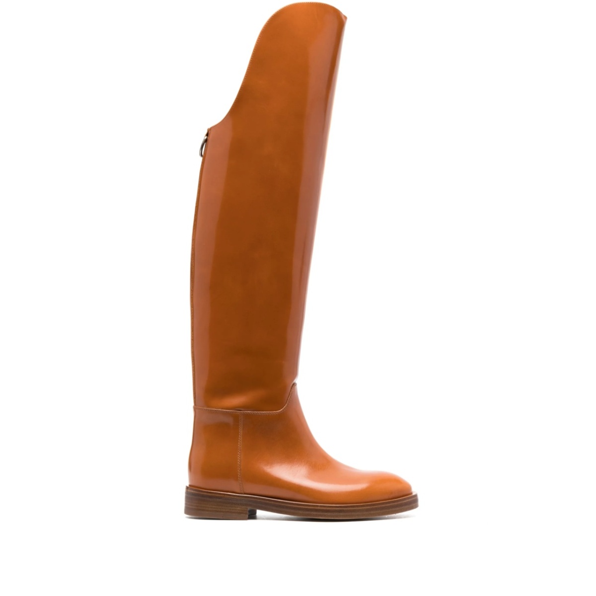 zipped knee-length boots