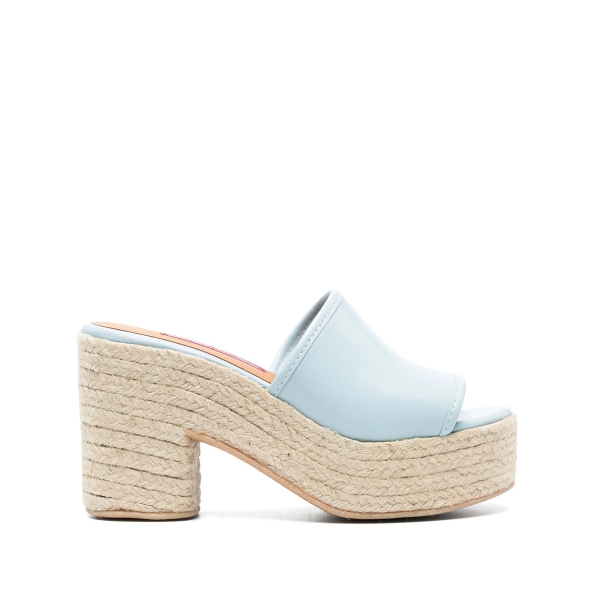 105mm raffia-sole platform mules
